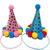 Hundebekleidung Geburtstags-Bandana-Schal und Mädchen-Jungen-Geburtstagsparty-Hut mit niedlichem Hunde-Fliege-Halsband für kleine und mittelgroße Haustiere C0817x
