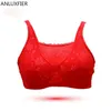 X9070 Reggiseno per mastectomia Tipo superiore Intimo senza montatura raccolto senza cuciture Plus Size Lingere Reggiseno con tasca in pizzo Reggiseni protesici 220519