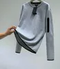 2022 남자 티셔츠 긴 슬리브 티셔츠 고품질 면화 남자 스웨트 셔츠 캐주얼 둥근 목 커플 캐주얼 패션 바닥 셔츠