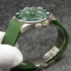 Verovering heren 41 mm horloges automatische mechanische beweging rubberen band concas keramische ring met hydroconquest hardlex glazen markeringen groen