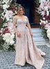 Plus Size Lace Mermaid Wedding Dresses Sweetheart Full Sleeve Bridal Gowns Custom Made Applique Detachable Train Formal Dress