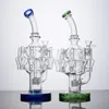 Matrix Recycler Hookahs Octopus Arms Bang en verre avec Matrix Perc Percolator Dab Rigs Oil Rig Accessoires pour fumer livrés avec bol OA01