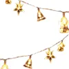 Strings Christmas Decoration Star Bells e Angel LED String Lights Bather com árvores decoradas