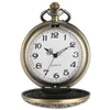 Gotik Kafatası Desen Cep Saati Antik Alaşım Kılıfı Kolye Kuvars Analog Saatler Erkekler Kadın Kolye Zinciri Hediyesi