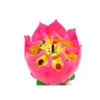 Lotus Music Candle Lotus chant de fête d'anniversaire Cake Musique Flash Flowle Flower Music Candle Cake Accessoires de vacances RRB18010414