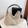 Lyx Canvas Shopper Tote Handväska för kvinnor Trend Hög kapacitet Dam Axelväskor Shoppingväska 220714