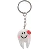 20 pcs Keychain Key Ring Hang Tooth Shape Cute Dental Gift AA220318