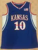 Mit Hommes Femmes Jeunesse 03-04 # 10 KIRK HINRICH Kansas Jay Topps Mark Of Excellence Auto Throwback Basketball Jersey Chemises cousues XS-6XL