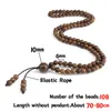 Brins de perles 6mm Bracelets de perles en bois bouddhiste 108 collier de prière en bois Bracelet multicouche bijoux de mode bracelet cadeau goutte Lars22