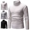 Trui trek aan ademende gebreide trui comfortabele lange mouwen trendy solide kleur mannen trui trui sweaters l220801