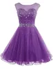 Koronkowe z koraliki szyfonowe sukienki Homecoming Krótki mini mini gradation Cocktail PROM PROM GOWN A13