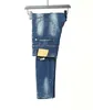 Designer Mens denim jeans zwart gescheurde broek mode mager skinny gebroken stijl fiets motorfiets rock revival jeans