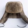 Berets Russische Kosaken-Mütze für Herren mit Ohrenschutz, Kälteschutz, flauschige Mütze für Radfahren, Klettern, Schule, Wandern, Winter, Unisex, warme MützenB