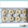 Bröllopsdekorativa kransar FESTICE Party Supplies Home Garden1 Högkvalitativ bevarad blommor Immortal Rose 4 cm diameter Mödrar Dag av evigt