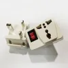 10A 250V Seyahat Adaptörü, ABD/Euro/Eu/Au Kadından İngiltere'den 3pin Erkek Güç Ac-Adapter Fiş Power Anahtarı Beyaz Renk/5 adet