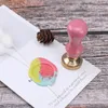 Poignée en bois cire sceau timbre accessoires Portable Mini bricolage joint outil rétro Macaron couleur juste poignée Post cadeaux décoratif sans tête