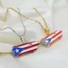 Hanger kettingen anniyo hart puerto rico kaart en kleur vlag gouden kleur zilveren pr ricans sieraden geschenken #165521 pendant187w