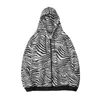 Zebra Print Jacket Women's Spring and Autumn Thin 2021 New Fashion Korean Loose Bf Zipper Hoodie Cardigan