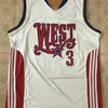 SJZL98＃3 Chris Paul 2008 West All Star Basketball Jersey Throwackカスタムレトロスポーツファンアパレルをカスタマイズする名前と番号