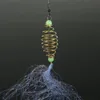 4pcs Angelsportarten Outdoorsfishing Aessories Fljion Kupfer Spring Shoal Net kleines Mesh Netting Luminous Perlen Nets Drop Lieferung