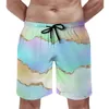 Men's Shorts Vintage Metallic Print Board Gold Mandala Pattern Male Classic Beach Short Pants Custom Plus Size Swimming Trunks