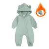 Baby Mädchen Kleidung Junge Strampler Insgesamt geboren Säugling Kleinkind Kleidung Pyjamas Winter Warme Fleece Overall Baby Strampler Großhandel 220525