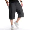 EBAIHUI été grande taille 30-46 jambe large Hip-Hop noir jean Shorts homme Skateboard Swag Baggy hommes Capri Denim pantalon