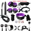 Beauty Items Adult SM BDSM Kits Adults sexy Toys For Women Handcuffs Whip Nipple Clamps Spanking Metal Anal Plug Vibrator 18PCS Pink