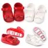 Enfants filles nœud papillon chaussures enfants premiers marcheurs Bebes Zapatos Ninas nouveau-né bébé tout-petits en cuir PU chaussures de berceau antidérapantes