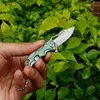 Mini Damascus Key China Folding Knife VG10 Damascus Steel Blade TC4 Titanium Alloy Handle Outdoor Survival EDC Knives