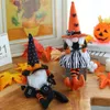 Kerstdecoraties Halloween Gezichtsloze tovenaarvormige poppenhangend speelgoed met puntige hoed voor thuisfestival Decoratie feest ornament