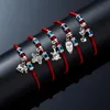 Bedelarmbanden Lucky Eye Blue Evil Charms Bracelet Red String Thread Touw paar vriendschap Vrouwen mannen Handmade wens sieraden Giftcharm