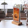 155x95mm Papier Fotoalbum Stand Acrylic Menu Cover Menu Kaart Voedingslijst Display Rack Houten Picture Photo Frame Tafel Label Houder Houder