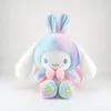 Créatif longue oreille lapin arc-en-ciel en peluche sac à dos grand oeil/strabisme Lolita conception enfants dehors vacances jouet doux cadeau