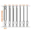 Outils à main 7pcs Ball End Hex Tournevis Bit Set 65mm Long Allen Tête magnétique Pilote BitHand