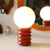 Tafellampen retro oranje massief houten glas lamp slaapkamer bedkamer sfeer Koreaanse creatieve ins sampptable