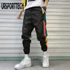 Jogger Männer Cargo Hosen Hip Hop Streetwear Casual Hosen High Street Elastische Taille Harem Techwear Multi 220719