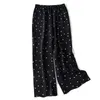 Kvinnors tvådelade byxor Matchande kostym Polka Dot Chiffon-byxor Tvådelar stor storlek 2022 Summer Korean Fashion Retro Casual Top Wide Leg