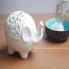 Creative ceramic candle holder Nordic style hollow elephant candle stand elegant crafts for home decoration