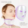 PDT Beauty Machine Electric Led Siliconen FaceMask 7 Color Light Therapy Led Facial and Neck Hackative Skincare Mask