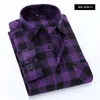 Aoliwen Casual Men Palid Shirt Flannel Bomull Höst Vår Långärmad Manlig Social Mode Skjortor Slim Fit Pleasant Material 220401