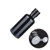 Emballage Vide Bouteille En Verre Noir Épaule Ronde Couvercle À Vis En Aluminium Noir Avec Bouchon Récipient Cosmétique Portable Rechargeable 5ml 10ml 15ml 20ml 30ml 50ml 100ml