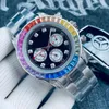 Klockor för Mens 40mm Automatiska mekaniska armbandsur Klassiska affärer i rostfritt stål armband Montre de Luxe Festival gåva