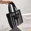 Перераспределение Raffia Designer Bags Women Fiber Tote Tote плечо плетеная сумочка кошельки Lady Fishnet Sacking Sagn