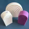 미술 기하학적 무지개 아치 캔들 실리콘 몰드 3D 수제 공예 아로마 테라피 콩 곰팡이 제조 용품 220721
