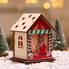 Julekorationer Santa Claus Snowman Luminous Lantern Merry Decor for Home Xmas Tree Ornament Gifts Navidad 2022 Year 2022Christmas