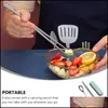 Set di posate Cucina Sala da pranzo Bar Giardino di casa 1 set di bacchette portatili Cucchiai con scatola di immagazzinaggio Stoviglie pieghevoli per esterni Consegna in consegna