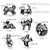 Cartoon Animal Skeleton Creative Bultrasound Image broche voor jongens 7pcset email Pin hele hond kat konijn vogel metalen badges8152416