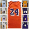 2009-10 Retro Men 24 Желтая Джерси 2003-04 98 Все 8 Purple Vintage Basketball Throwback Mens Orange Mesheys 2006-07 2008-09