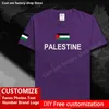 Fan di maglietta State of Palestine Fans personalizzata Fans Numer Nome Nome Branda High Street Fashion Hip Hop Casual Thirt PSE 220616GX